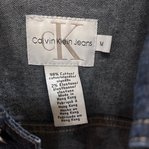 Women’s Denim Jacket Size Medium Calvin Klein - Picture 2 of 9